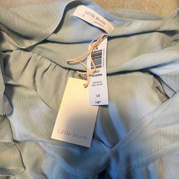 Aritzia Little Moon Taverna Dress in Iced Blue - Picture 6 of 7